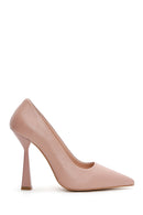 Women's Beige Leather Heeled Shoes | Derimod Women's Beige Leather Heeled Shoes | Derimod