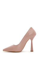 Women's Beige Leather Heeled Shoes | Derimod Women's Beige Leather Heeled Shoes | Derimod