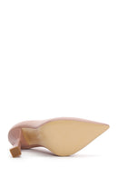 Women's Beige Leather Heeled Shoes | Derimod Women's Beige Leather Heeled Shoes | Derimod