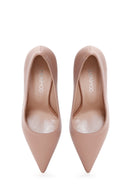 Women's Beige Leather Heeled Shoes | Derimod Women's Beige Leather Heeled Shoes | Derimod