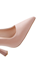 Women's Beige Leather Heeled Shoes | Derimod Women's Beige Leather Heeled Shoes | Derimod