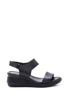 Women's Leather Comfort Wedge Heel Sandals | Derimod Women's Leather Comfort Wedge Heel Sandals | Derimod