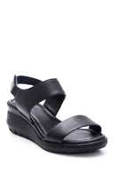 Women's Leather Comfort Wedge Heel Sandals | Derimod Women's Leather Comfort Wedge Heel Sandals | Derimod
