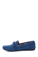 Erkek Mavi Süet Deri Casual Loafer | Derimod Erkek Mavi Süet Deri Casual Loafer | Derimod