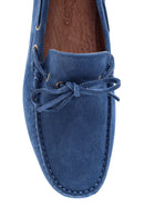 Erkek Mavi Süet Deri Casual Loafer | Derimod Erkek Mavi Süet Deri Casual Loafer | Derimod