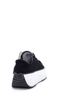 Kadın Siyah Kalın Tabanlı Kumaş Sneaker | Derimod Kadın Siyah Kalın Tabanlı Kumaş Sneaker | Derimod
