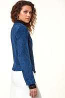 Luna Women's Suede Leather Jacket | Derimod Luna Women's Suede Leather Jacket | Derimod