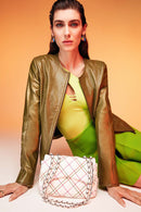 Florence Women's Leather Jacket | Derimod Florence Women's Leather Jacket | Derimod