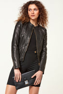 Bella Women's Leather Jacket | Derimod Bella Women's Leather Jacket | Derimod