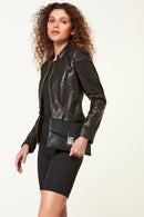 Bella Women's Leather Jacket | Derimod Bella Women's Leather Jacket | Derimod