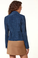 Lara Women's Suede Leather Jacket | Derimod Lara Women's Suede Leather Jacket | Derimod