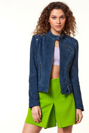 Sonia Women's Suede Leather Jacket | Derimod Sonia Women's Suede Leather Jacket | Derimod