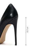 Kadın Siyah Deri Yüksek Topuklu Stiletto | Derimod Kadın Siyah Deri Yüksek Topuklu Stiletto | Derimod