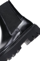 Women's Black Leather Chelsea Boots | Derimod Women's Black Leather Chelsea Boots | Derimod