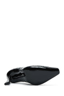 Women's Black Crocodile Leather Heeled Shoes | Derimod Women's Black Crocodile Leather Heeled Shoes | Derimod