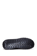 Erkek Siyah Süet Deri Detaylı Sneaker | Derimod Erkek Siyah Süet Deri Detaylı Sneaker | Derimod