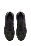 Erkek Siyah Süet Deri Detaylı Sneaker | Derimod Erkek Siyah Süet Deri Detaylı Sneaker | Derimod
