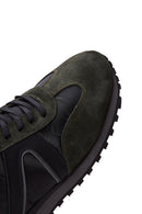 Erkek Siyah Süet Deri Detaylı Sneaker | Derimod Erkek Siyah Süet Deri Detaylı Sneaker | Derimod