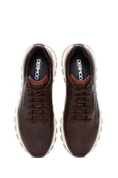 Erkek Kahverengi Deri Sneaker | Derimod Erkek Kahverengi Deri Sneaker | Derimod