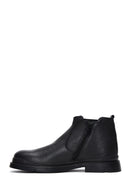Men's Black Leather Zippered Classic Boots | Derimod Men's Black Leather Zippered Classic Boots | Derimod