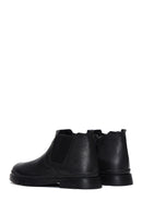 Men's Black Leather Zippered Classic Boots | Derimod Men's Black Leather Zippered Classic Boots | Derimod