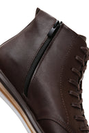 Men's Brown Leather Short Boots | Derimod Men's Brown Leather Short Boots | Derimod