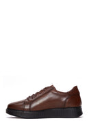 Men's Brown Leather Casual Sneaker | Derimod Men's Brown Leather Casual Sneaker | Derimod