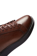 Men's Brown Leather Casual Sneaker | Derimod Men's Brown Leather Casual Sneaker | Derimod