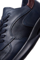 Erkek Lacivert Deri Sneaker | Derimod Erkek Lacivert Deri Sneaker | Derimod