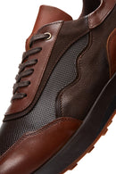 Men's Black Leather Detailed Sneaker | Derimod Men's Black Leather Detailed Sneaker | Derimod