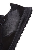 Men's Black Leather Sneaker | Derimod Men's Black Leather Sneaker | Derimod