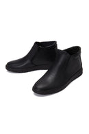 Men's Black Leather Zippered Casual Boots | Derimod Men's Black Leather Zippered Casual Boots | Derimod