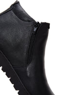 Men's Black Leather Zippered Casual Boots | Derimod Men's Black Leather Zippered Casual Boots | Derimod