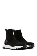 Women's Black High Top Sneaker | Derimod Women's Black High Top Sneaker | Derimod