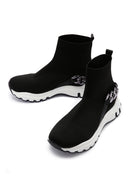 Women's Black High Top Sneaker | Derimod Women's Black High Top Sneaker | Derimod