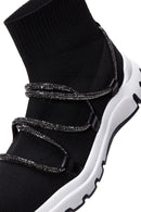 Women's Black High Top Sneaker | Derimod Women's Black High Top Sneaker | Derimod