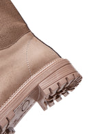 Women's Beige Suede Leather Boots | Derimod Women's Beige Suede Leather Boots | Derimod