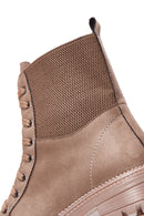 Women's Beige Suede Leather Boots | Derimod Women's Beige Suede Leather Boots | Derimod