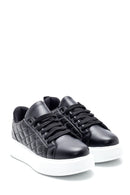 Women's Black Thick Soled Quilted Sneaker | Derimod Women's Black Thick Soled Quilted Sneaker | Derimod