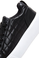 Women's Black Thick Soled Quilted Sneaker | Derimod Women's Black Thick Soled Quilted Sneaker | Derimod