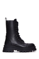 Women's Black Zippered Classic Boots | Derimod Women's Black Zippered Classic Boots | Derimod