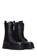 Women's Black Zippered Classic Boots | Derimod Women's Black Zippered Classic Boots | Derimod