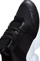 Kadın Siyah Yüksek Taban Sneaker | Derimod Kadın Siyah Yüksek Taban Sneaker | Derimod