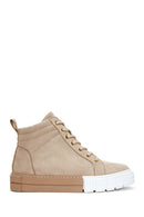 Kadın Bej Süet Bilekli Sneaker | Derimod Kadın Bej Süet Bilekli Sneaker | Derimod