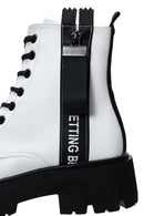 Women's White Zippered Boots | Derimod Women's White Zippered Boots | Derimod
