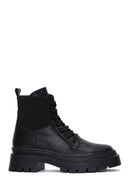 Women's Black Lace-Up Boots | Derimod Women's Black Lace-Up Boots | Derimod