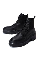 Women's Black Lace-Up Boots | Derimod Women's Black Lace-Up Boots | Derimod