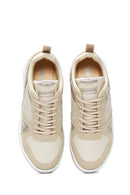 Women's Beige Lace-up Sneaker | Derimod Women's Beige Lace-up Sneaker | Derimod