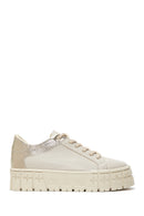 Women's Beige Thick Soled Sneaker | Derimod Women's Beige Thick Soled Sneaker | Derimod