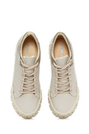 Women's Beige Thick Soled Sneaker | Derimod Women's Beige Thick Soled Sneaker | Derimod